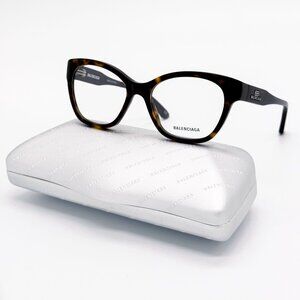 NEW BALENCIAGA EYEGLASSES BB0213O 002 ROUND HAVANA WOMEN EYEWEAR BALENCIAGA